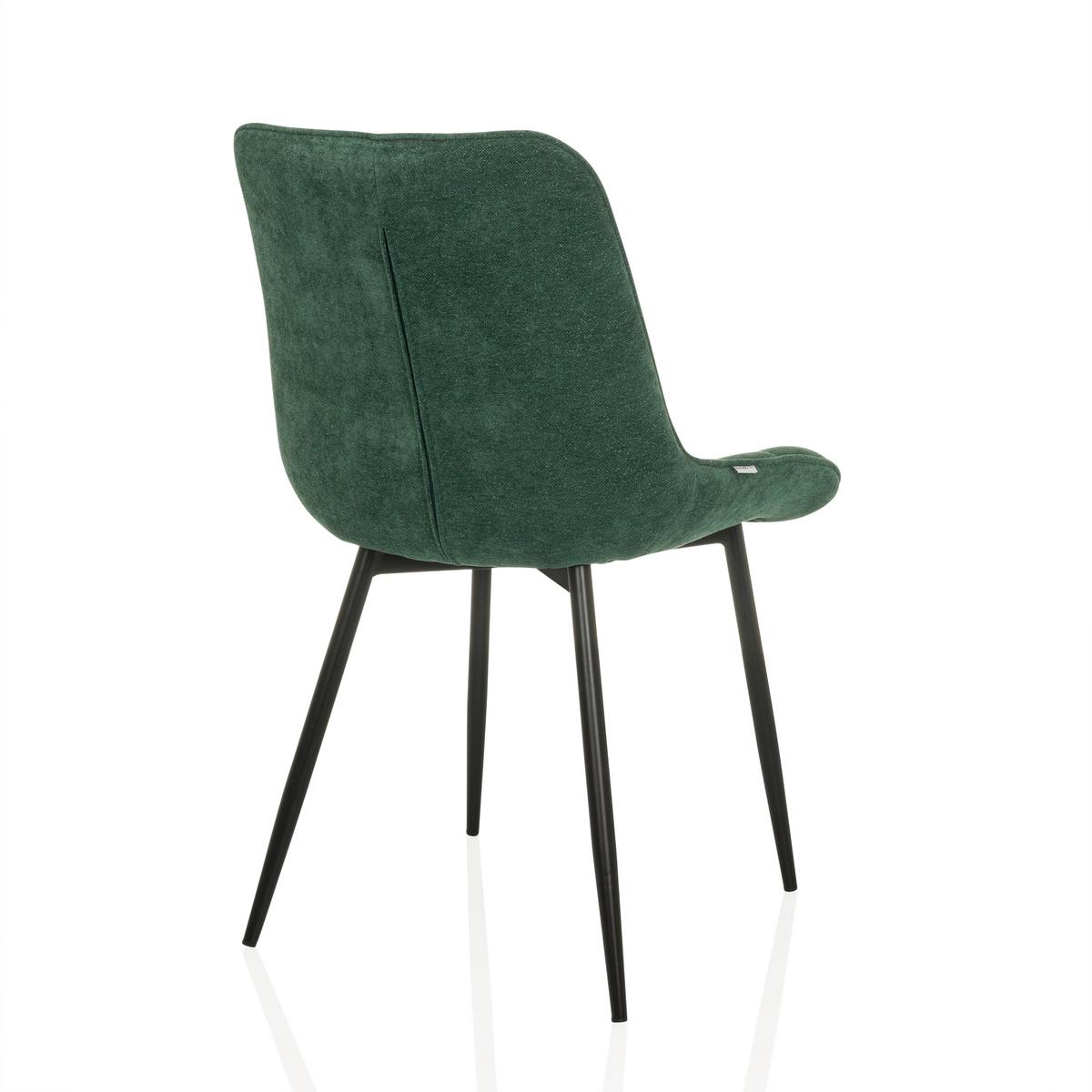 Stuhl Elaris Petrol B: 55 cm - Petrol/Schwarz, MODERN, Kunststoff/Textil (55/88/61cm) - MID.YOU