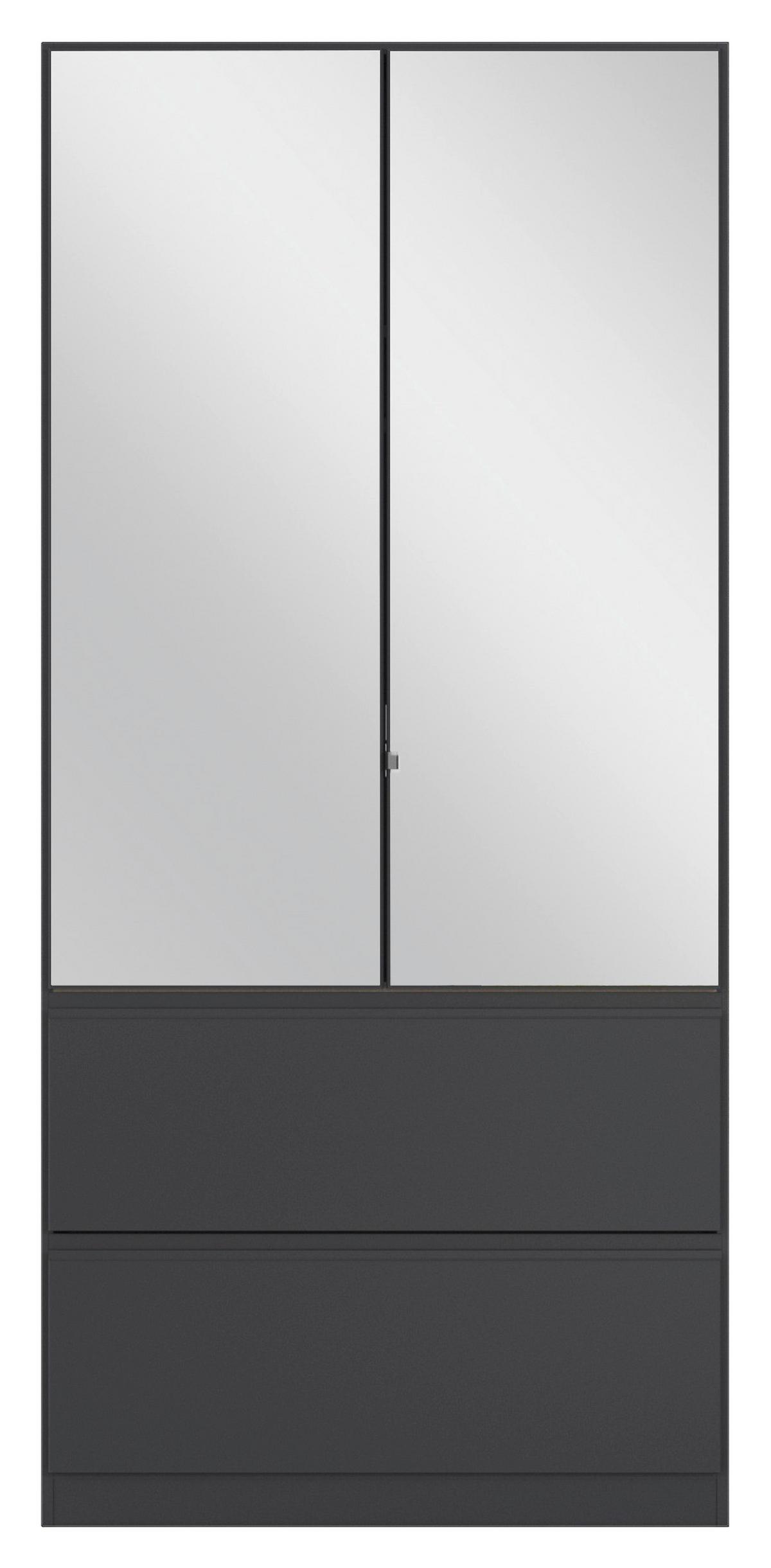 Drehtürenschrank Costa Grau B: 91 cm - Grau, MODERN, Holzwerkstoff (91/197/54cm) - Rauch Möbel