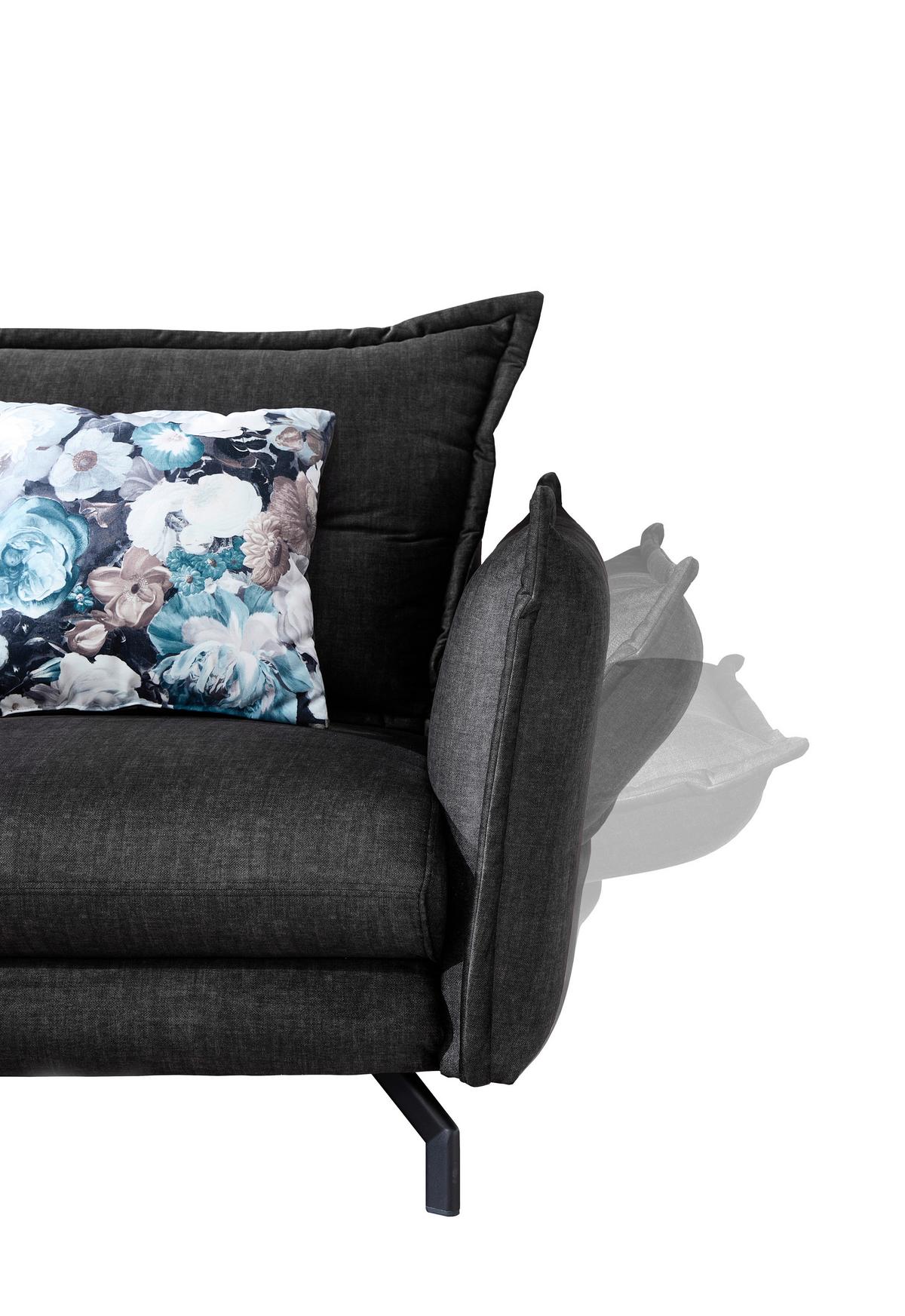 Ecksofa Lava Anthrazit S: 180/255 Cm - Türkis/Anthrazit, MODERN, Textil (180/255cm) - Livetastic