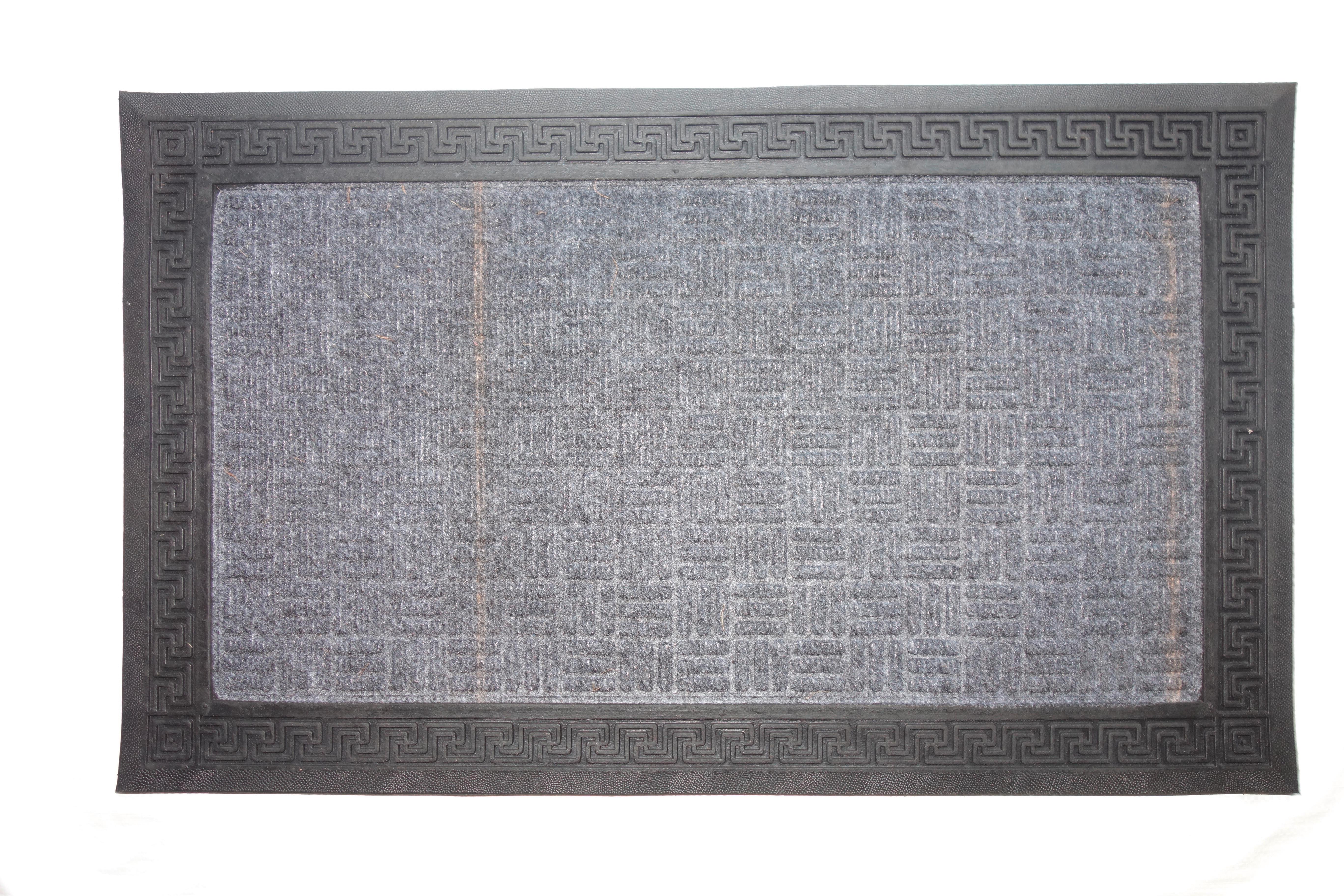 Fußmatte Kourtney 40x60 cm mit Gummi Rutschfest - Dunkelgrau, KONVENTIONELL, Kunststoff (40/60cm) - Homezone