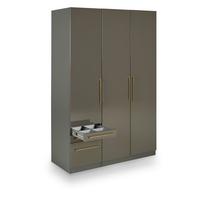 Drehtürenschrank Mit Schubladen 137cm Unit, Anthrazit - Anthrazit, KONVENTIONELL, Holzwerkstoff (137/210/58cm) - Ondega