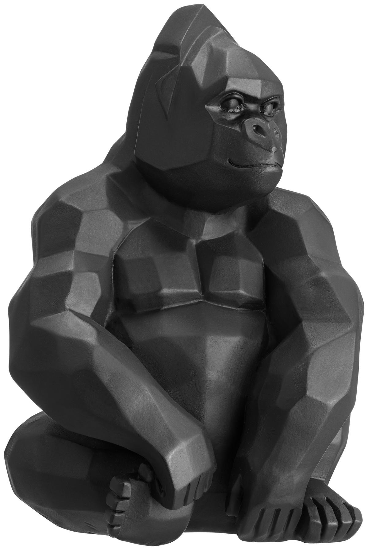 Dekoaffe Timo - Schwarz, KONVENTIONELL, Kunststoff (17/14/24cm) - Luca Bessoni