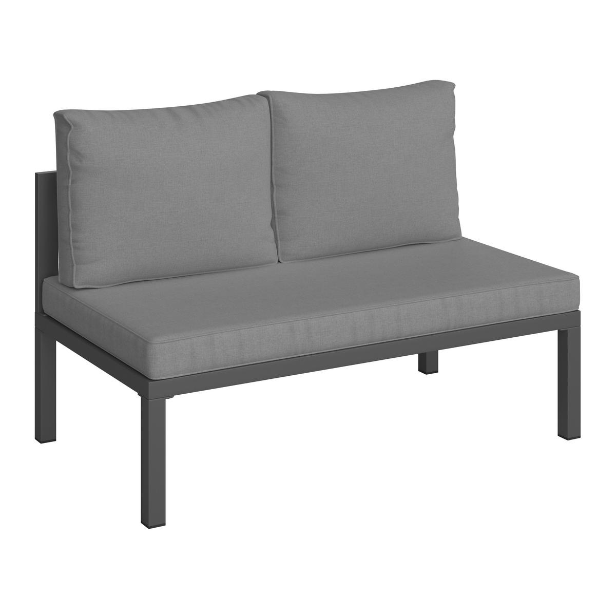 Záhradná sedacia súprava PERGOLINA - sivá/svetlosivá, Modern, kov/textil (194/245cm) - Bessagi Garden