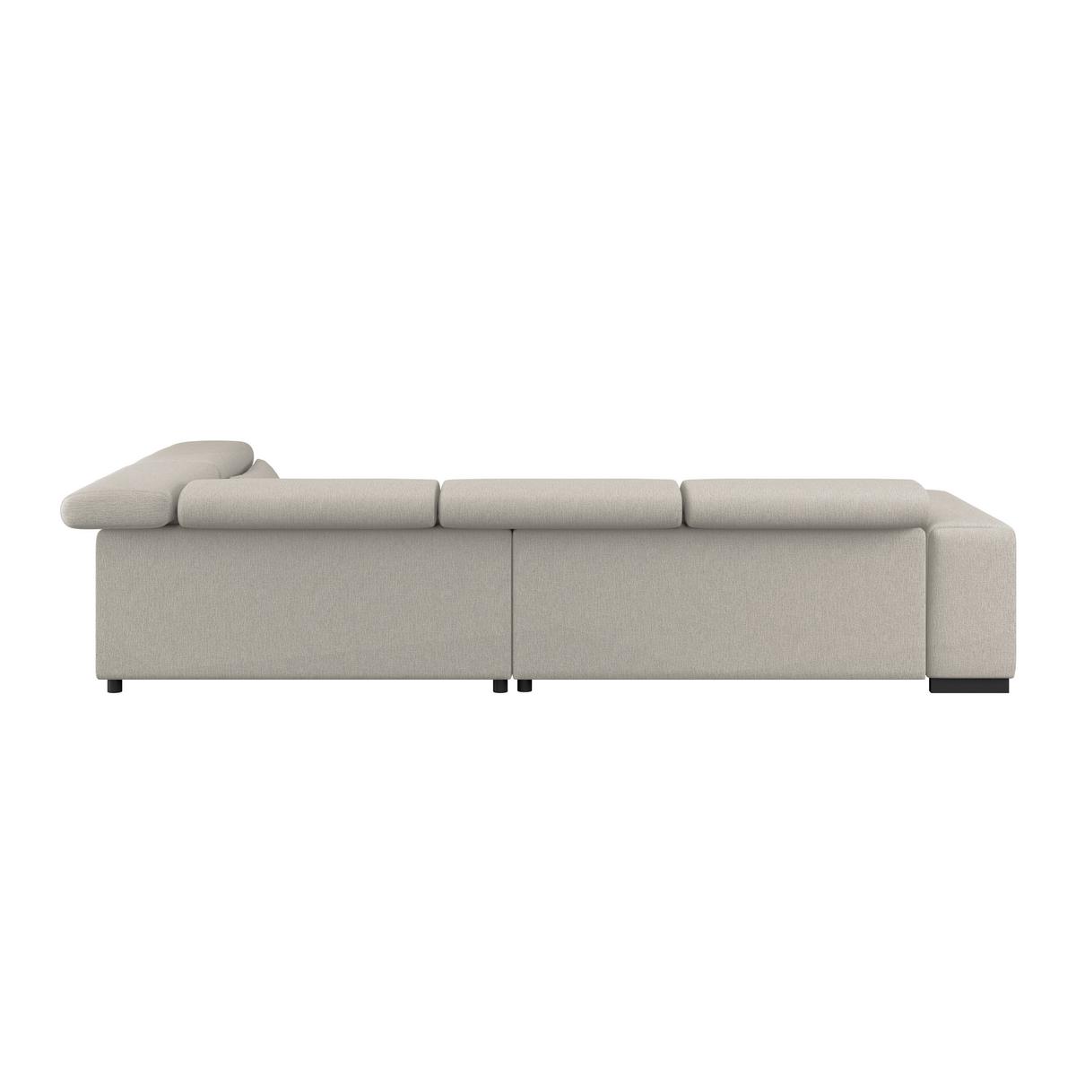 Ecksofa Matera Beige/Naturfarben 311x226 cm - Beige/Schwarz, Trend, Textil (311/226cm)