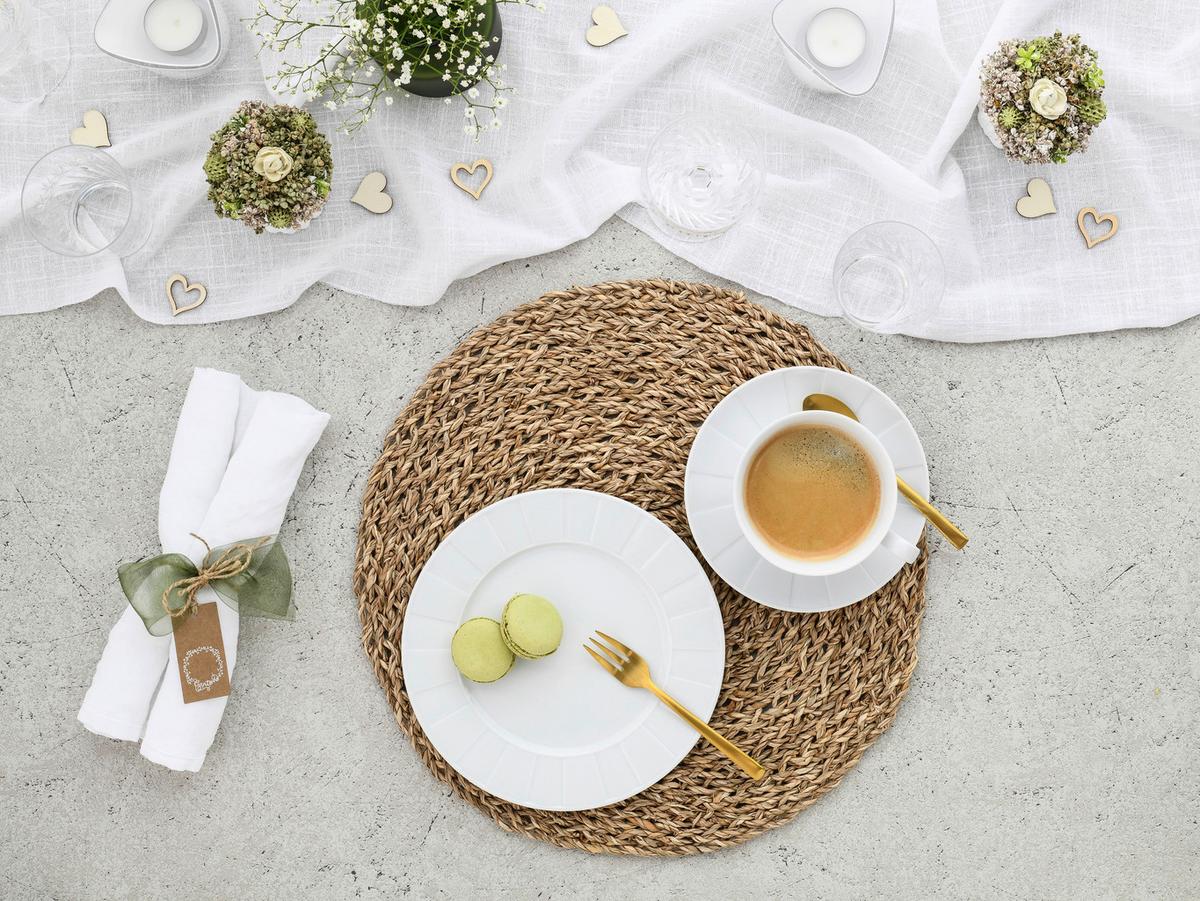 Kaffeeservice Porzellan 6 Personen Geschirr Set - Weiß, Basics, Keramik - Creatable