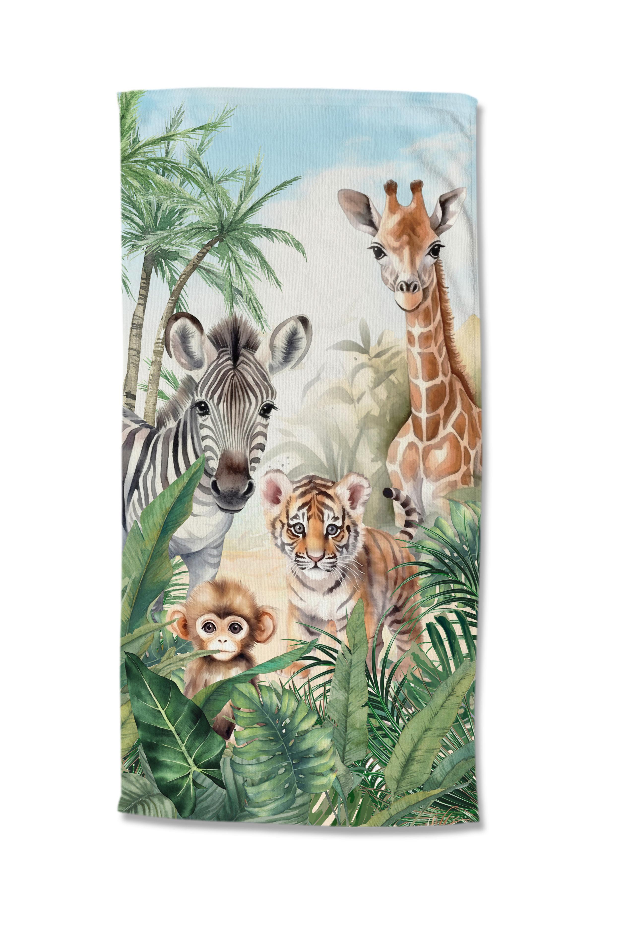 STRANDTUCH THABO - Multicolor/Hellblau, Trend, Textil (75/150cm)