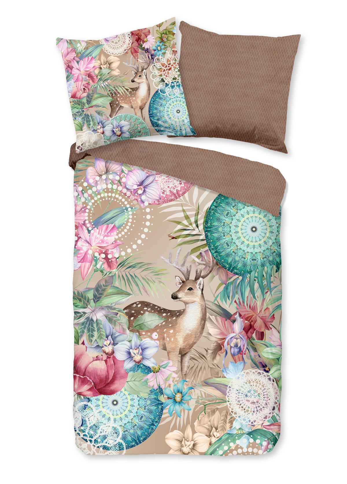 Wendebettwäsche Hebe Multicolor 155x220 cm - Multicolor, Design, Textil (155/220cm)