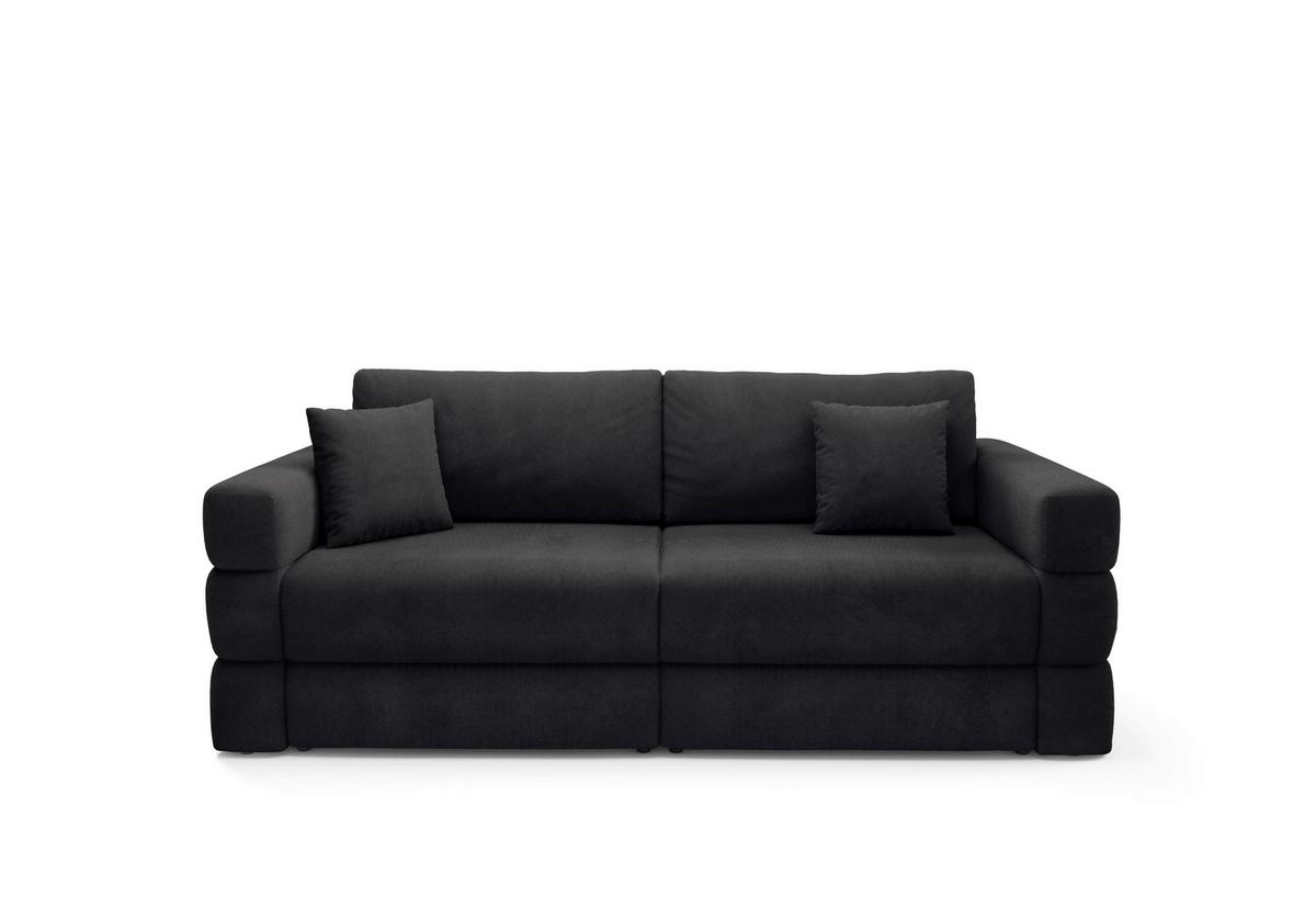 Schlafsofa Terazzo Schwarz B: 254cm - Schwarz, Design, Textil (254/93/167cm) - Livetastic