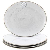 Steaktellerset Keramik, Grauweiß - Grauweiß, Basics, Keramik - Creatable