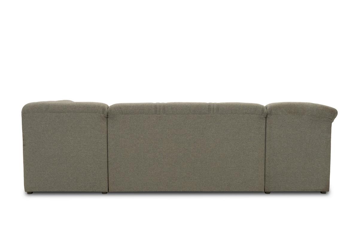 Wohnlandschaft Sarafina Grau Mikrofaser - Graubraun/Schwarz, KONVENTIONELL, Textil (146/295/180cm) - MID.YOU