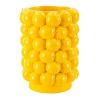 Vase Lemons Gelb B: 21 cm - Gelb, Basics, Kunststoff (21/28/21cm)