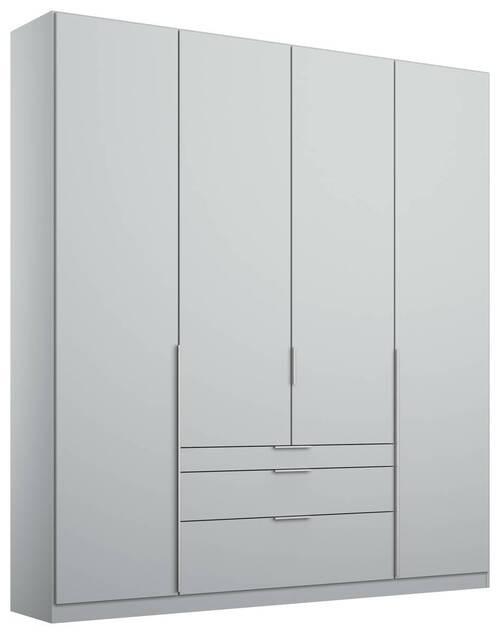 Drehtürenschrank mit Laden 181 cm Alabama, Seidengrau - Hellgrau, MODERN, Holzwerkstoff (181/229/54cm)