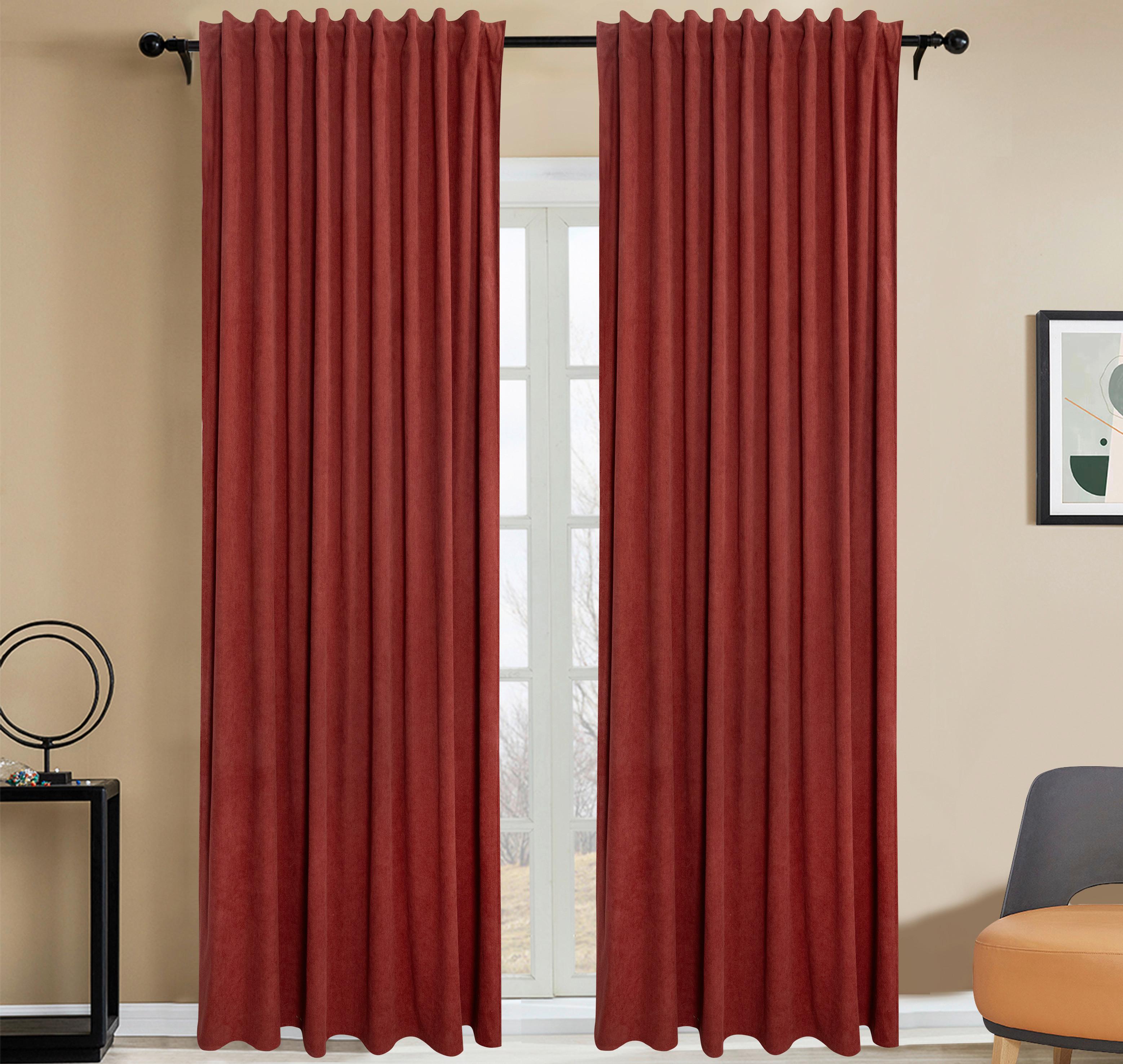 Fertigvorhang mit Band Maren 140x245 cm Terracotta - Terracotta, ROMANTIK / LANDHAUS, Textil (140/245cm) - James Wood