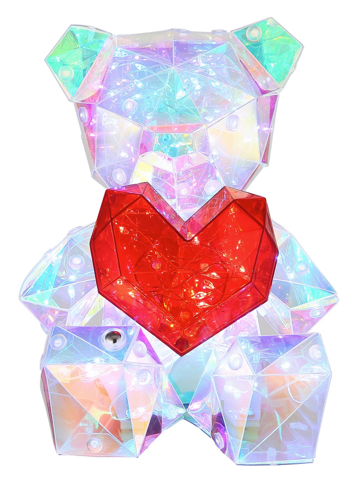 Akku-tischleuchte Brondar Klar Weiß L: 14 Cm - Klar/Rot, Trend, Kunststoff (14/13/17cm) - Globo