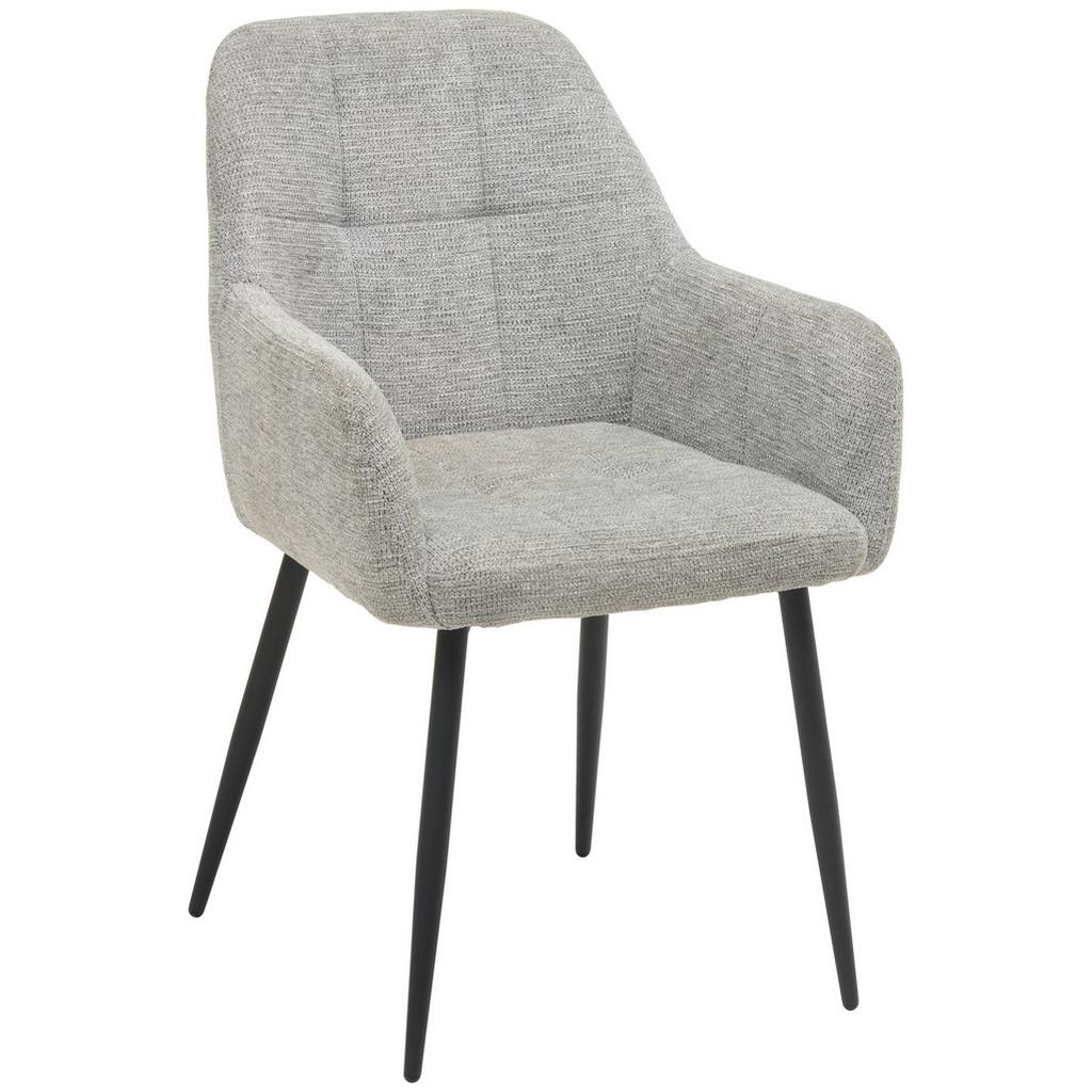 Armlehnstuhl Mira Webstoff Grau, B: 58 cm
