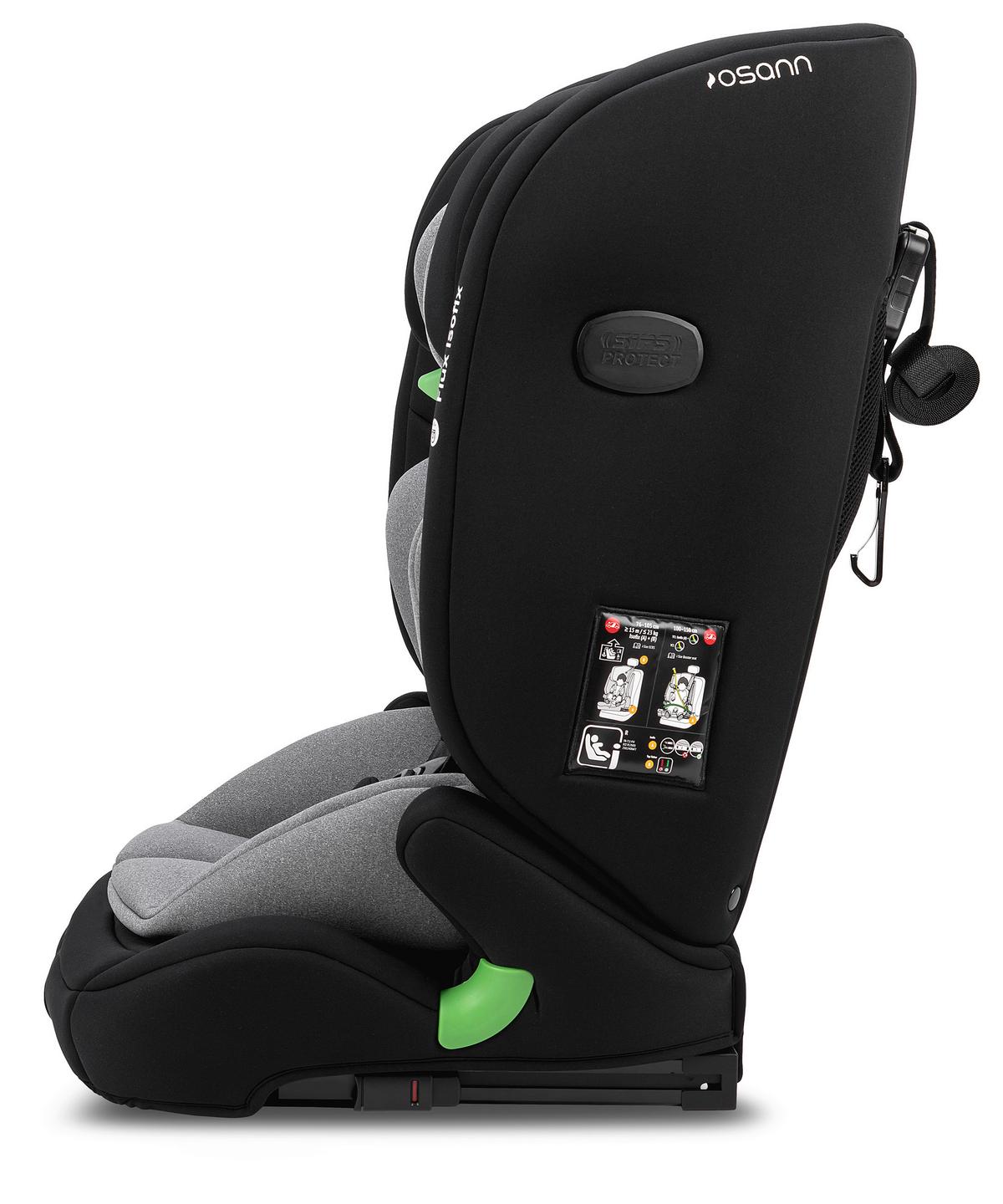 Kinderautositz Flux Isofix - Schwarz/Grau, Basics, Kunststoff/Textil (44/61.5/47cm) - Osann