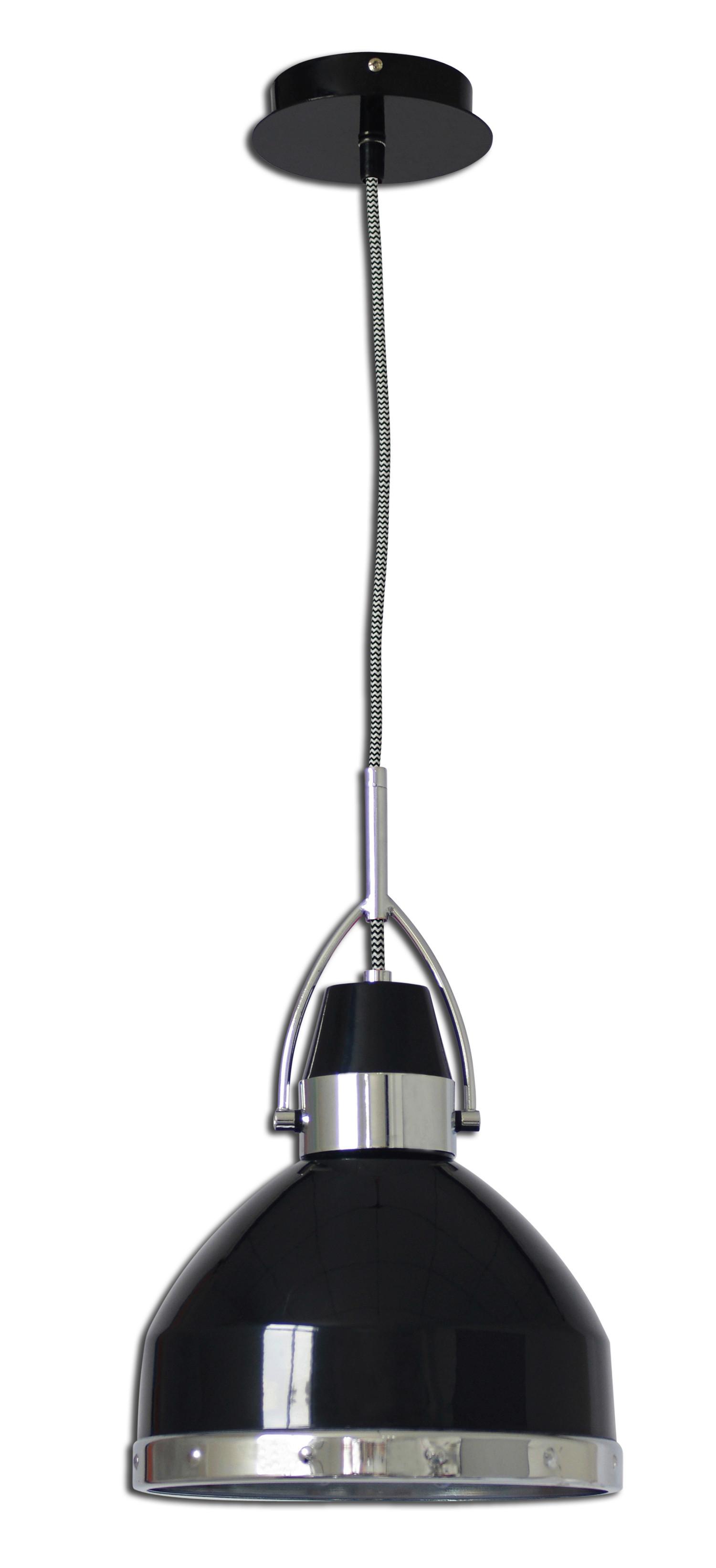 Hängeleuchte Cottage H: 135 cm 1-Flammig, Kippbar - Schwarz, KONVENTIONELL, Metall (22,8/135cm) - Näve