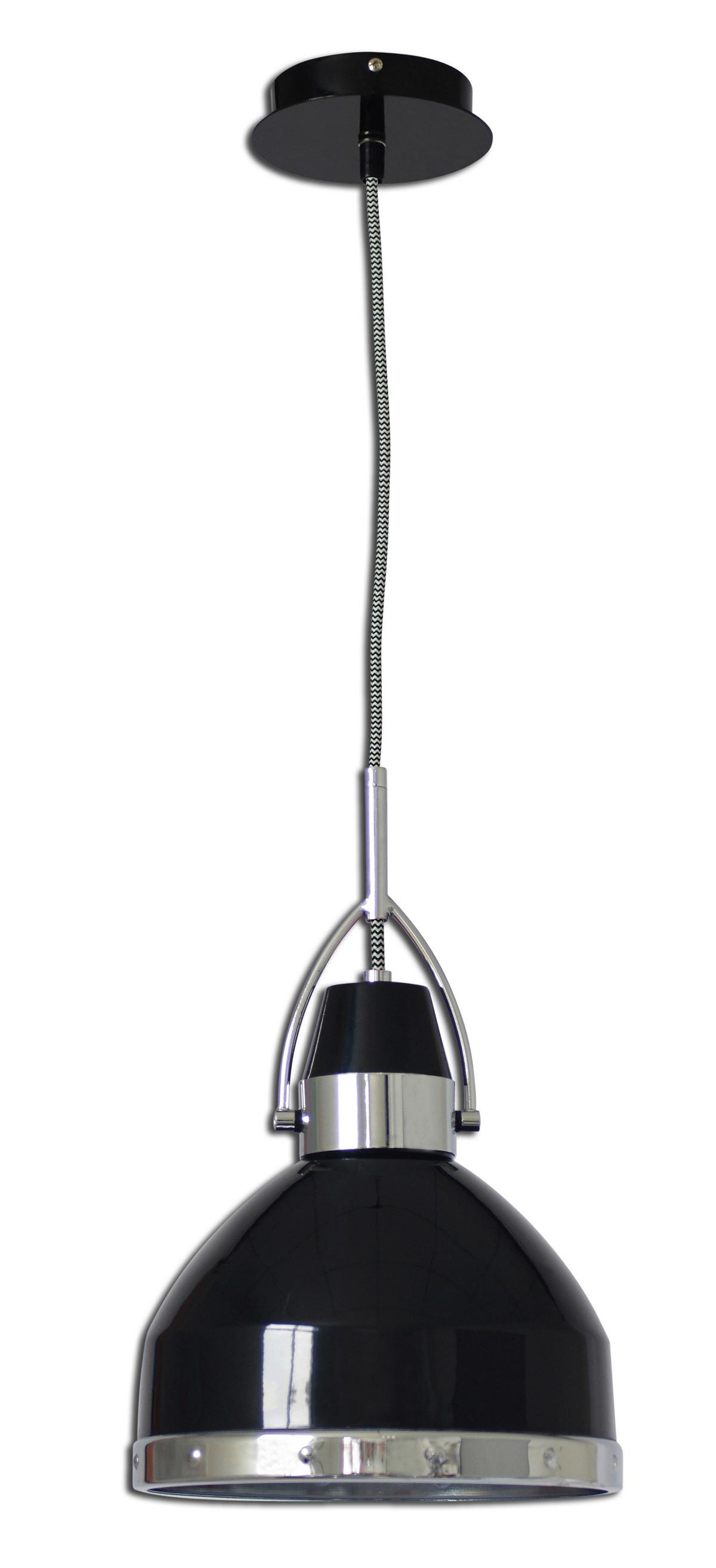 Hängeleuchte Cottage H: 135 Cm 1-Flammig, Kippbar - Schwarz, KONVENTIONELL, Metall (22,8/135cm) - Näve