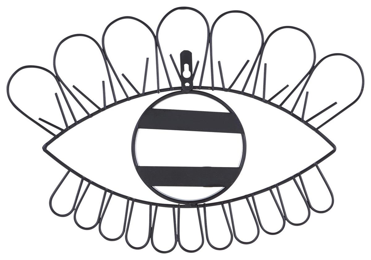 Dekor Tükör Eye - fekete, Basics, Üveg/fém (33/23cm) - Luca Bessoni