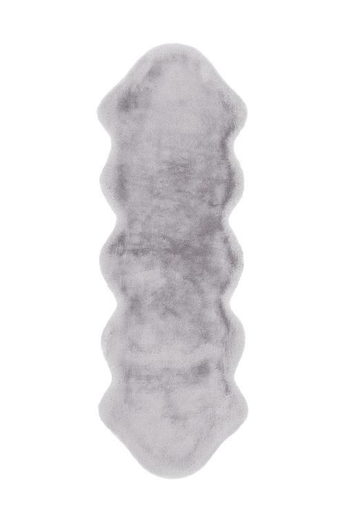 Kunstfell Rabbit Blau/Grau 60x180 cm - Blau/Grau, Trend, Textil (60/180cm) - Kayoom
