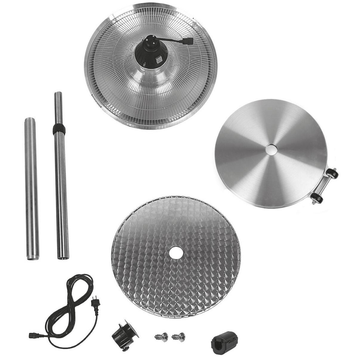 Terrassenstrahler Halogen - Alufarben, Basics, Metall (60/190/60cm)