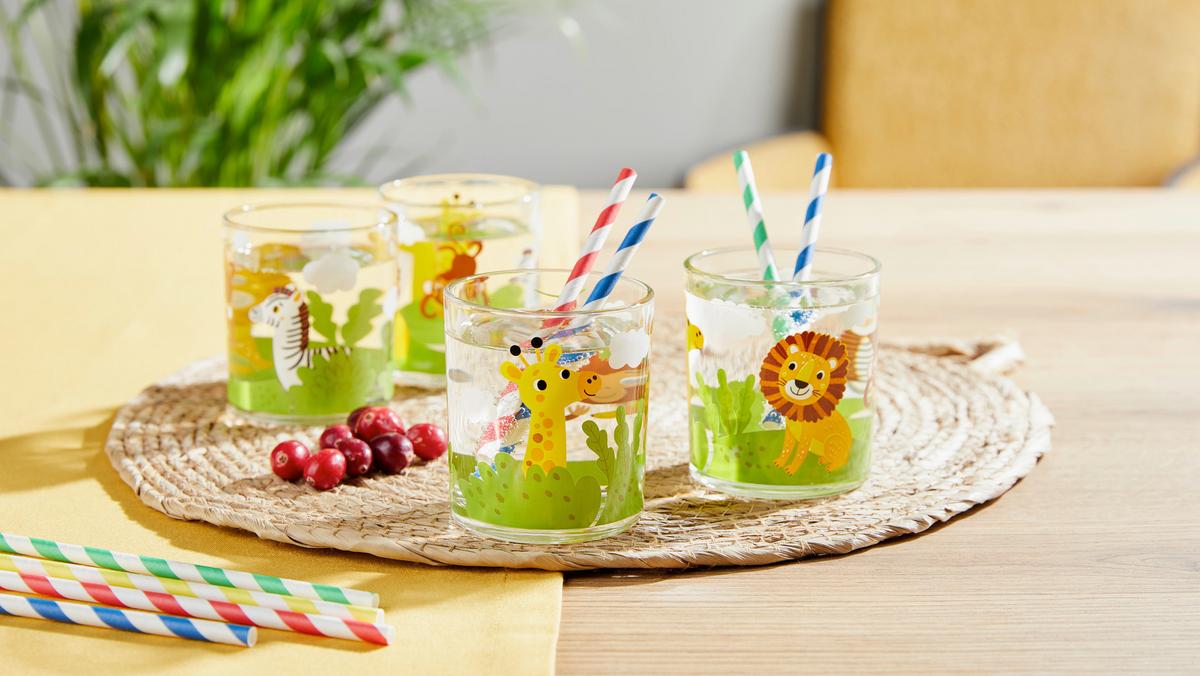 Trinkglas Mit Tierdesign Nilsson Ca. 250 Ml - Klar/Multicolor, Design, Glas (250ml) - Luca Bessoni