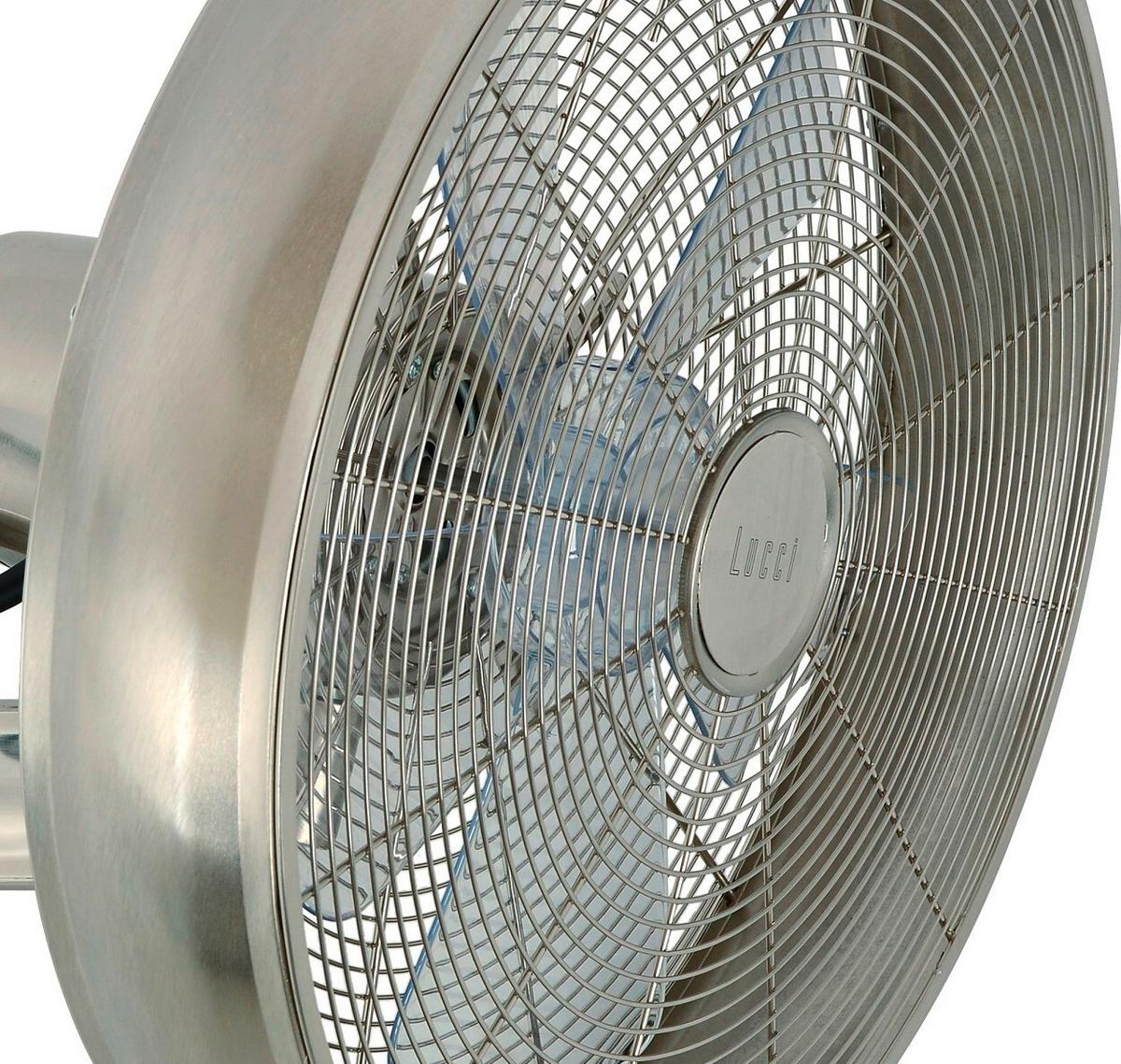 Wandventilator Wall Fan 5- Flügel inkl. Fernbedienung - Chromfarben/Transparent, Basics, Kunststoff/Metall (46/46/40cm) - P & B