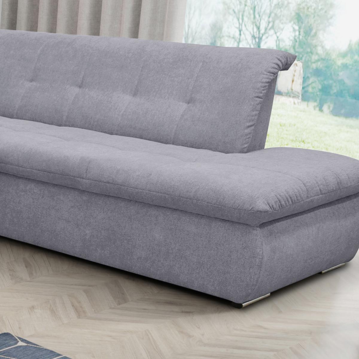 Wohnlandschaft Moric Mit Armteilverstellung Grau - Chromfarben/Grau, KONVENTIONELL, Textil (172/353/216cm) - MID.YOU