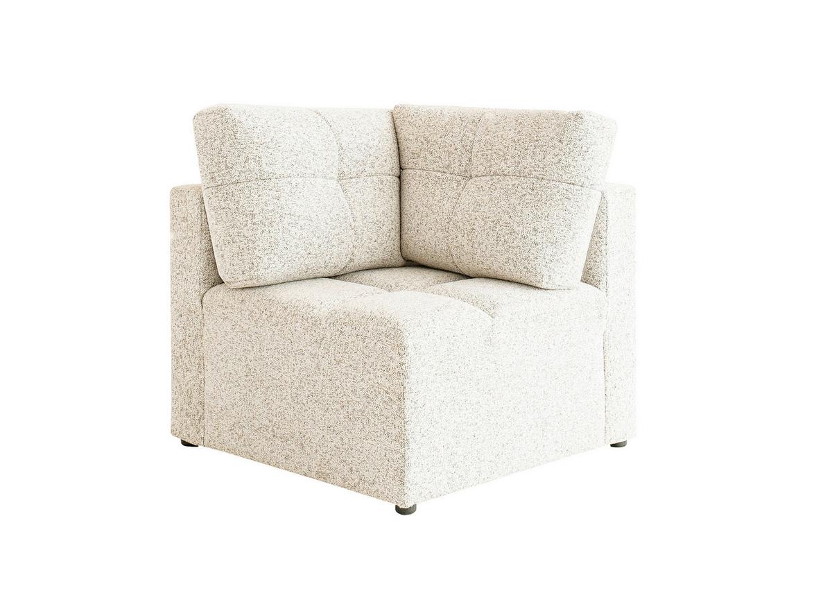 Sofaelement Lulu Beige B: 91cm - Beige/Schwarz, Design, Textil (91/94/91cm) - MID.YOU