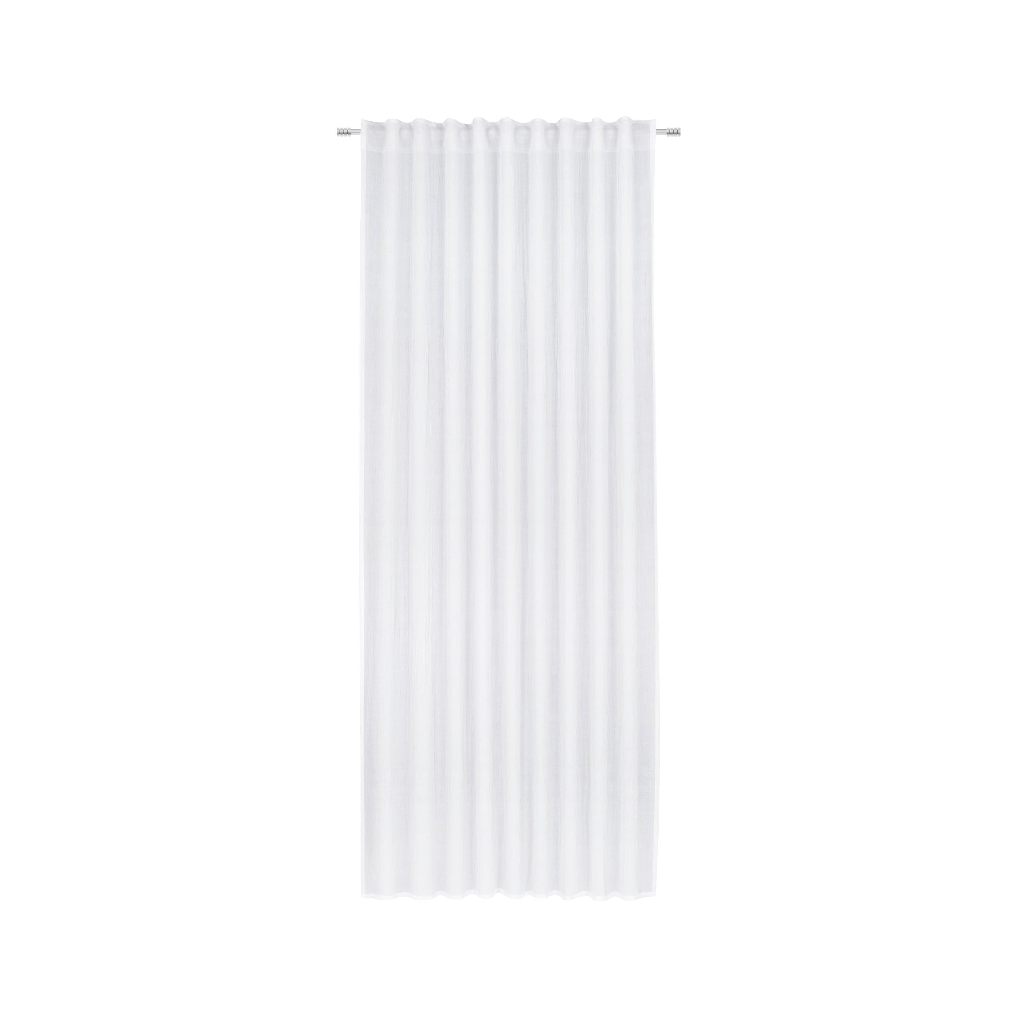HOTOVÝ ZÁVĚS Ramona, 135/245cm, bílá - bílá, Moderní, textil (135/245cm) - Modern Living