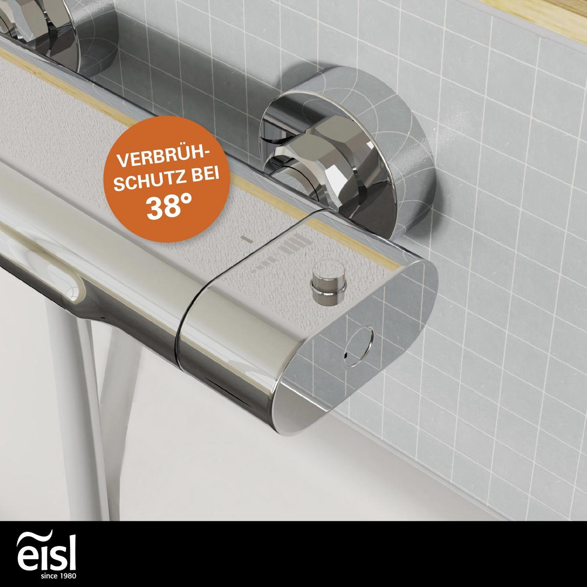 Badewannenarmatur Carneo Chromfarben Inkl. Thermostat - Silberfarben, Design, Metall (10/6,5/27cm) - Schütte