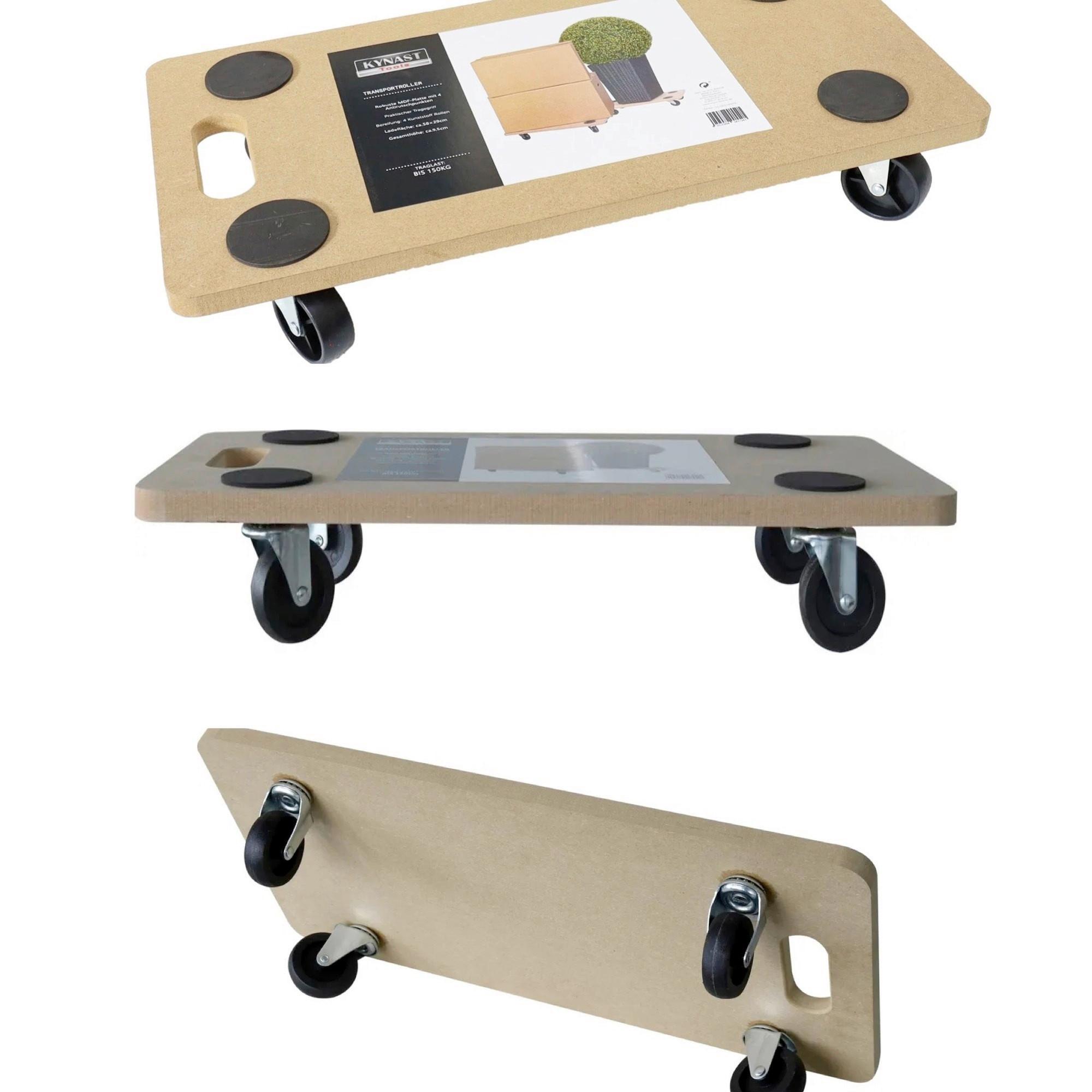 Pflanzenroller Akazie, 58x9,5x29 cm - Akaziefarben, Basics, Holz (58/9,5/29cm)