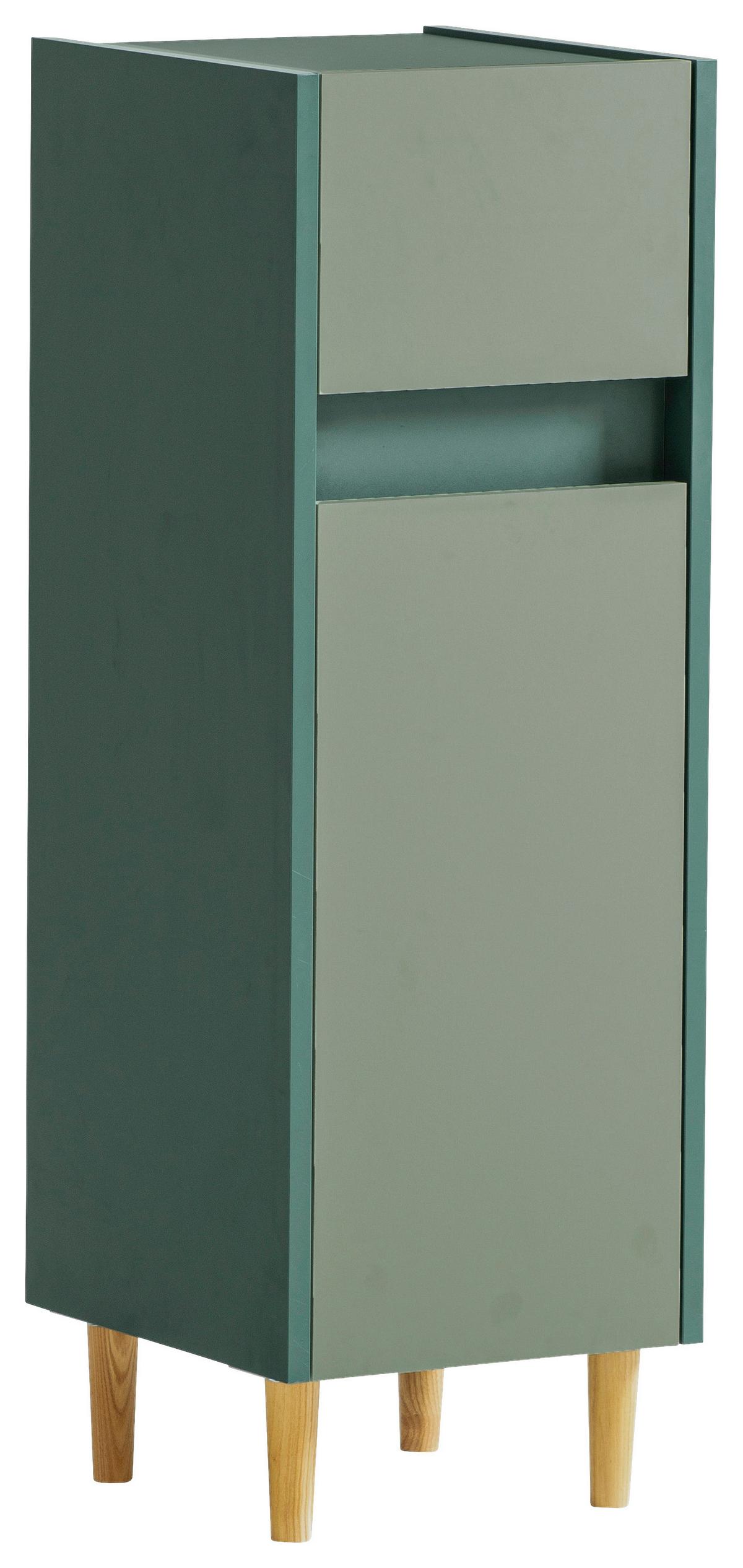 Unterschrank Lovis U 300 - Waldgrün/Dunkelgrün, MODERN, Holzwerkstoff (30,2/90,3/33,0cm) - MID.YOU