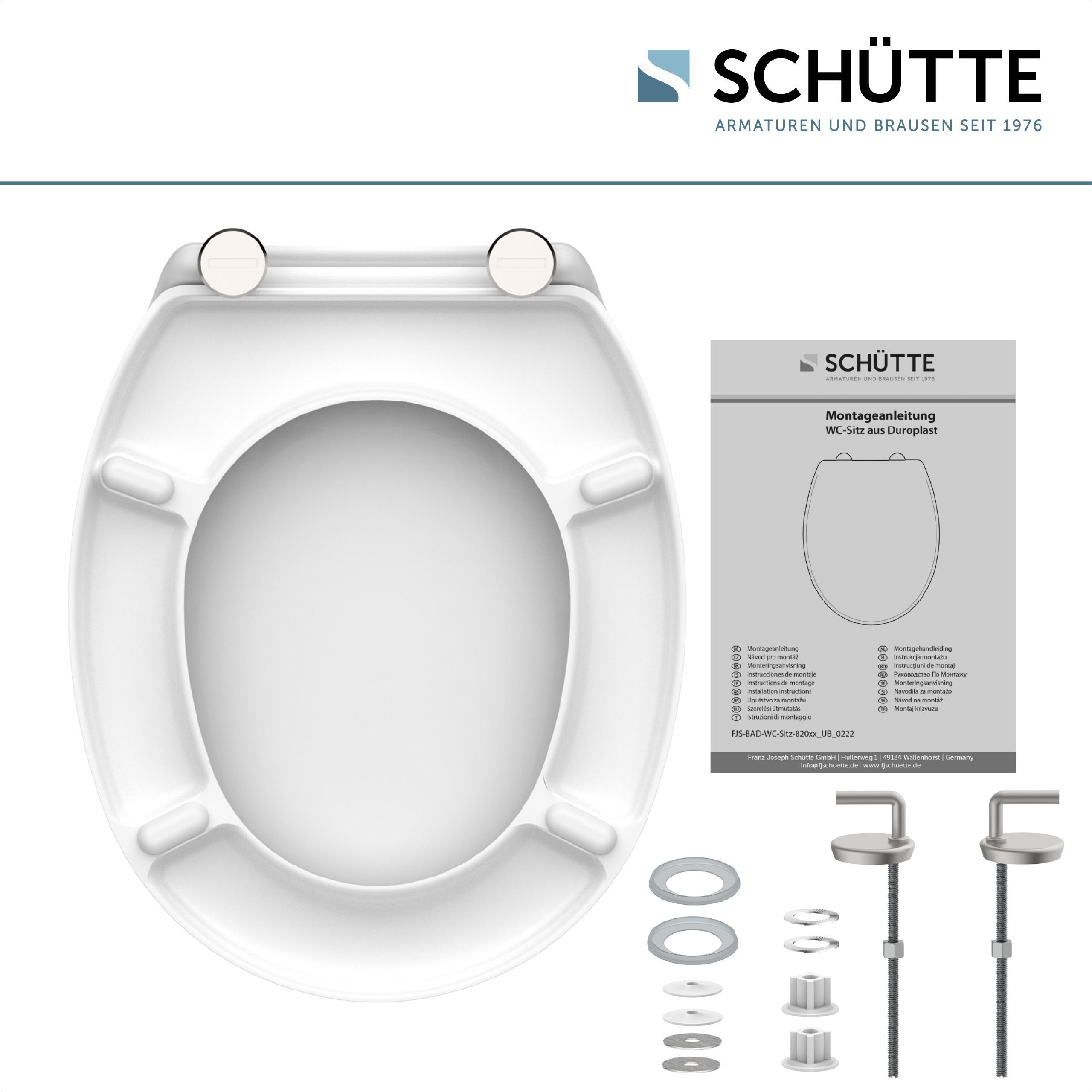 WC-Sitz Weiß B: 45,6 cm - Weiß, Basics, Kunststoff (45,6/5,5/37,1cm) - Schütte