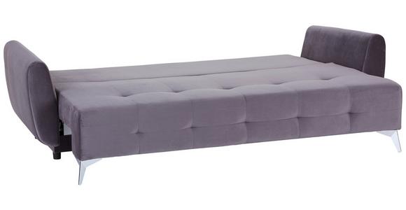 3-Sitzer Sofa Schlaffunktion Costa mit Bettkasten/Zierkissen - Schwarz/Grau, MODERN, Kunststoff/Textil (237/90/92cm) - Luca Bessoni