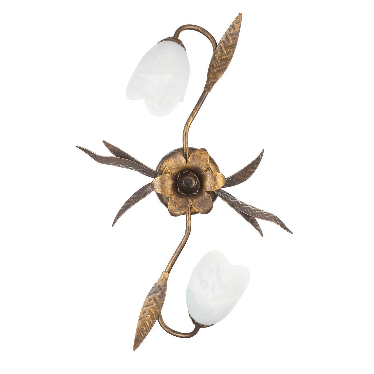 Deckenleuchte 4240/Pl2 - Bronzefarben, KONVENTIONELL, Glas/Metall (55/40/18cm)