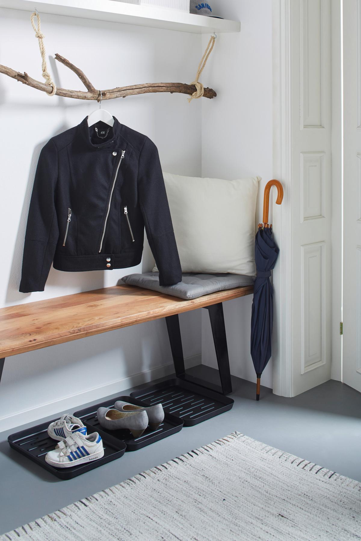 ODKAPÁVAČ NA BOTY TEXAS 2 - černá, Basics, plast (81/35/3cm) - Modern Living