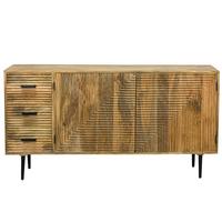 SIDEBOARD Braun B: 160cm - Schwarz/Braun, Design, Holz (160/40/86cm) - Livetastic