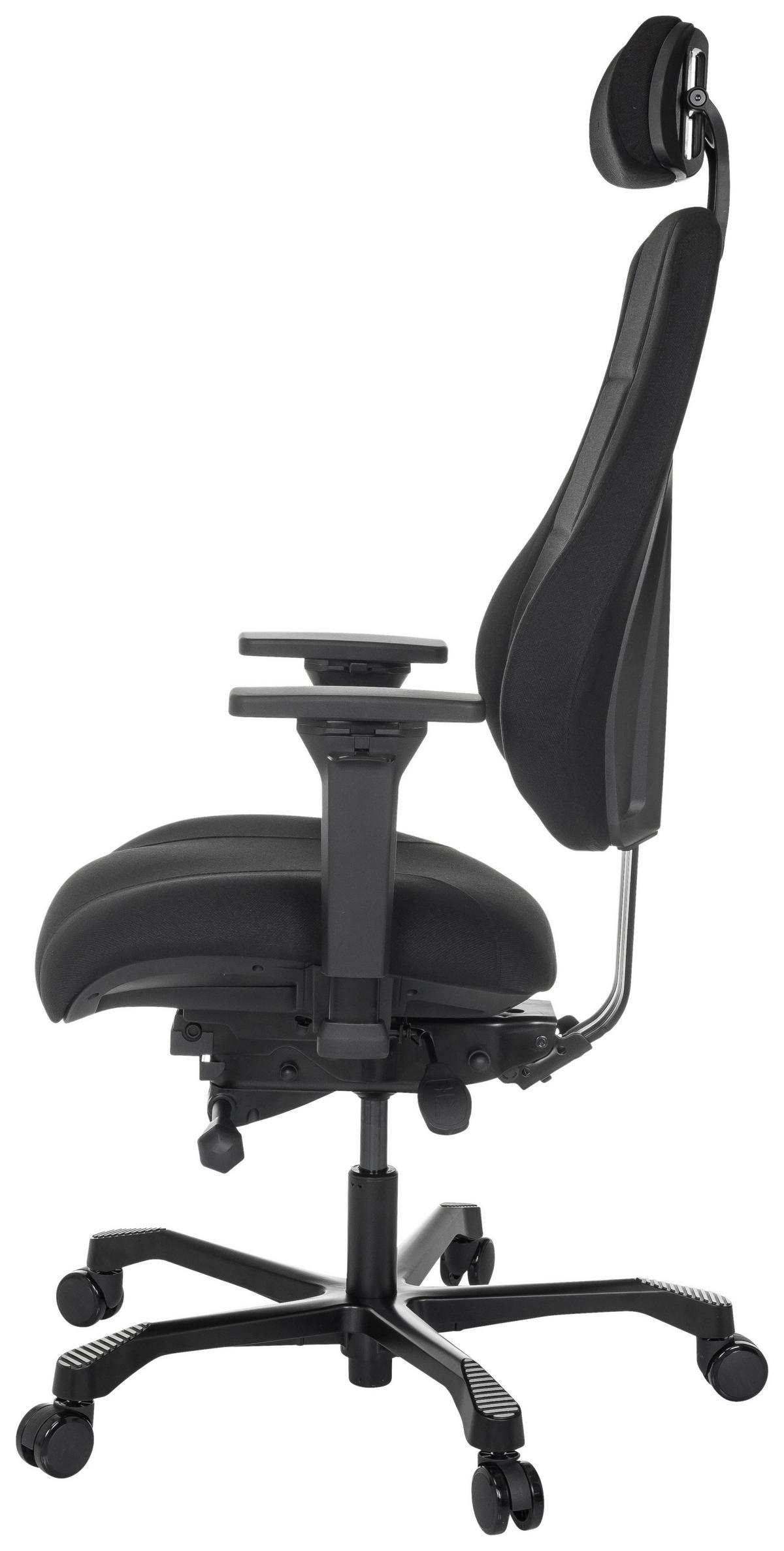 Drehstuhl 24 Hours Basic Schwarz B: 68 cm - Schwarz, MODERN, Kunststoff/Textil (68/109 - 151/70cm) - MID.YOU