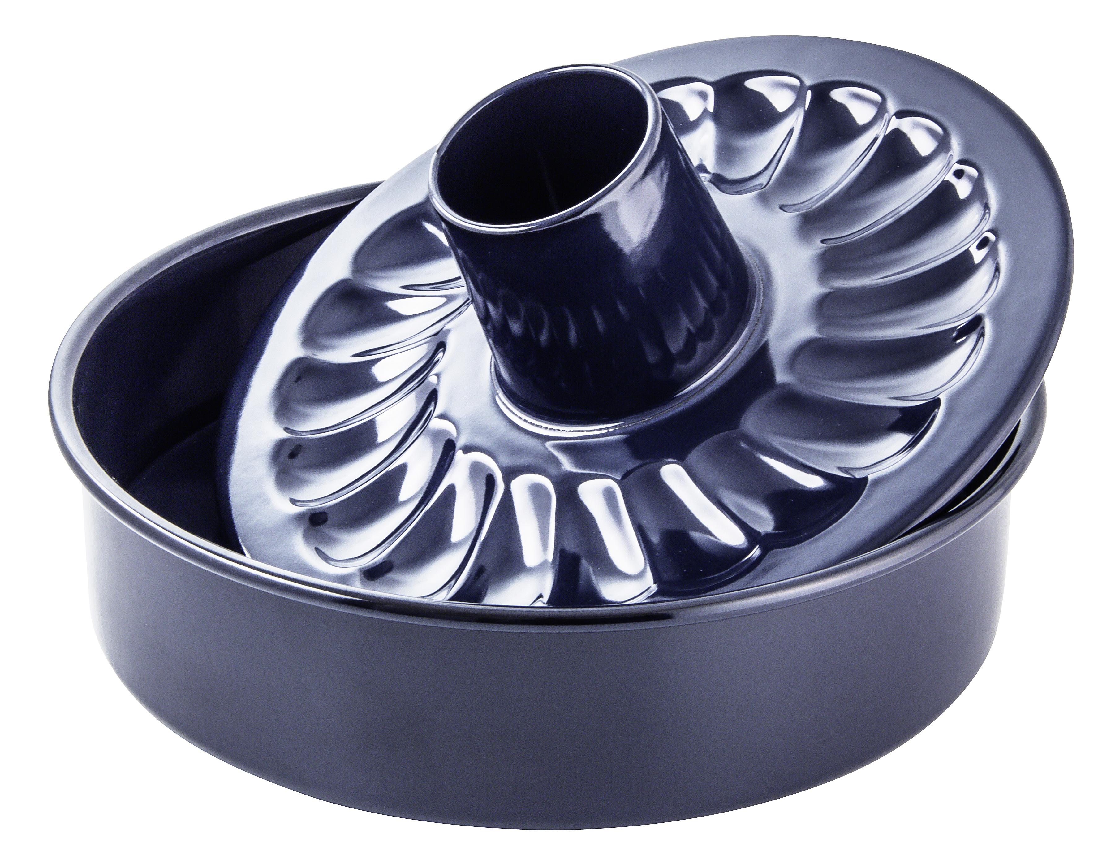 Backform Rund Back-Liebe Emaille D: ca. 26 cm aus Stahl - Blau, Basics, Metall (26/7,5cm) - Dr.Oetker