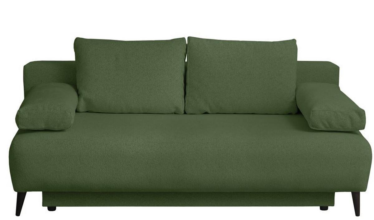 Schlafsofa Time Grün, B: 200 cm - Grün, Trend, Holz/Kunststoff (200/88/100cm)