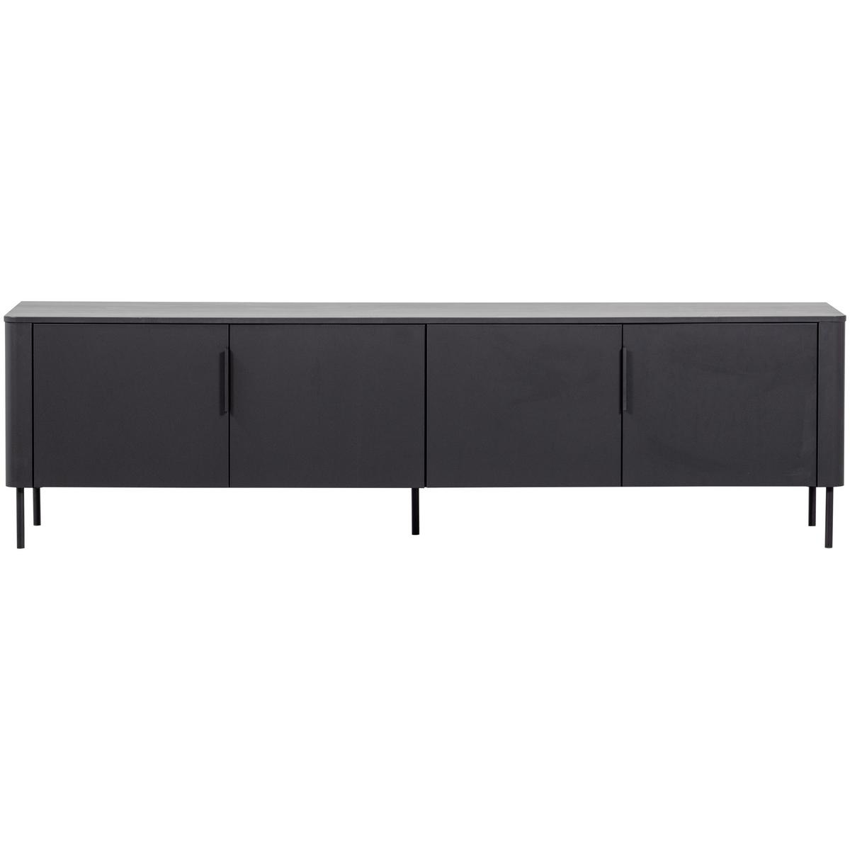 LOWBOARD Gunnar Schwarz B: 200cm - Schwarz, Design, Holz (200/56/44cm) - Livetastic