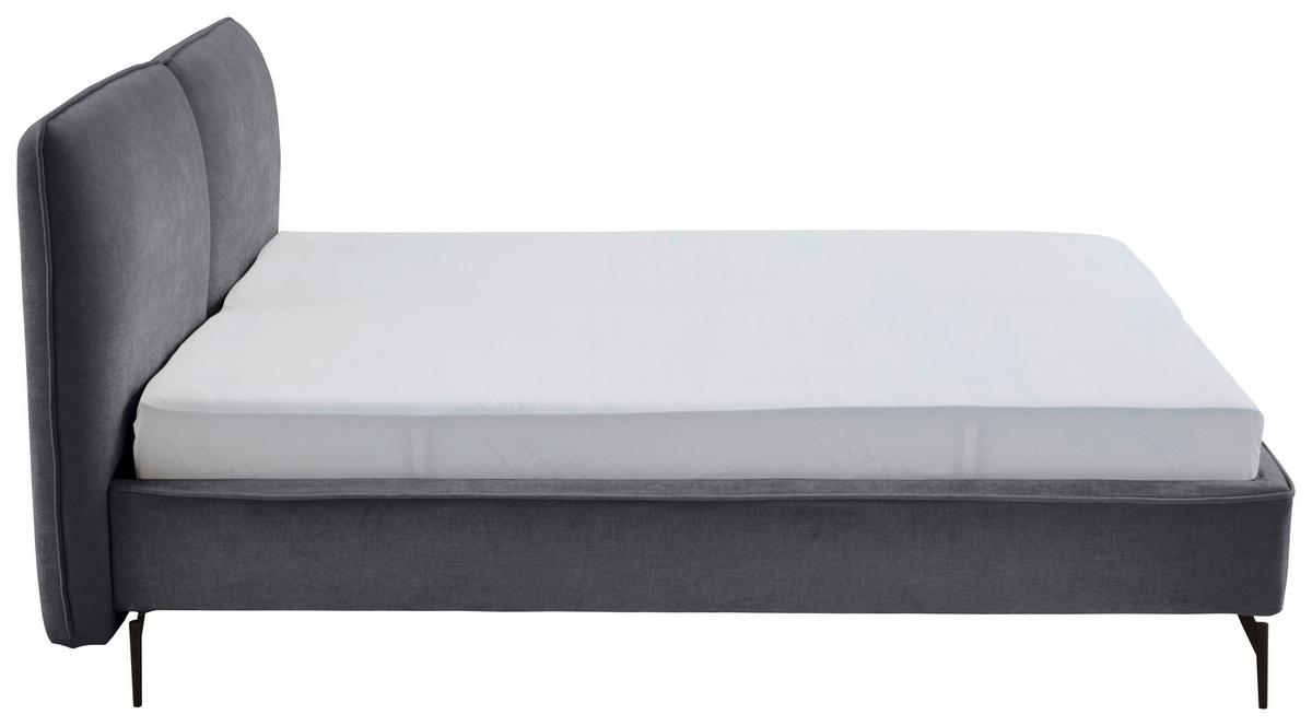 Polsterbett Infinity Liberty Grau 180x200cm - Schwarz/Grau, MODERN, Textil (180/200cm) - Livetastic
