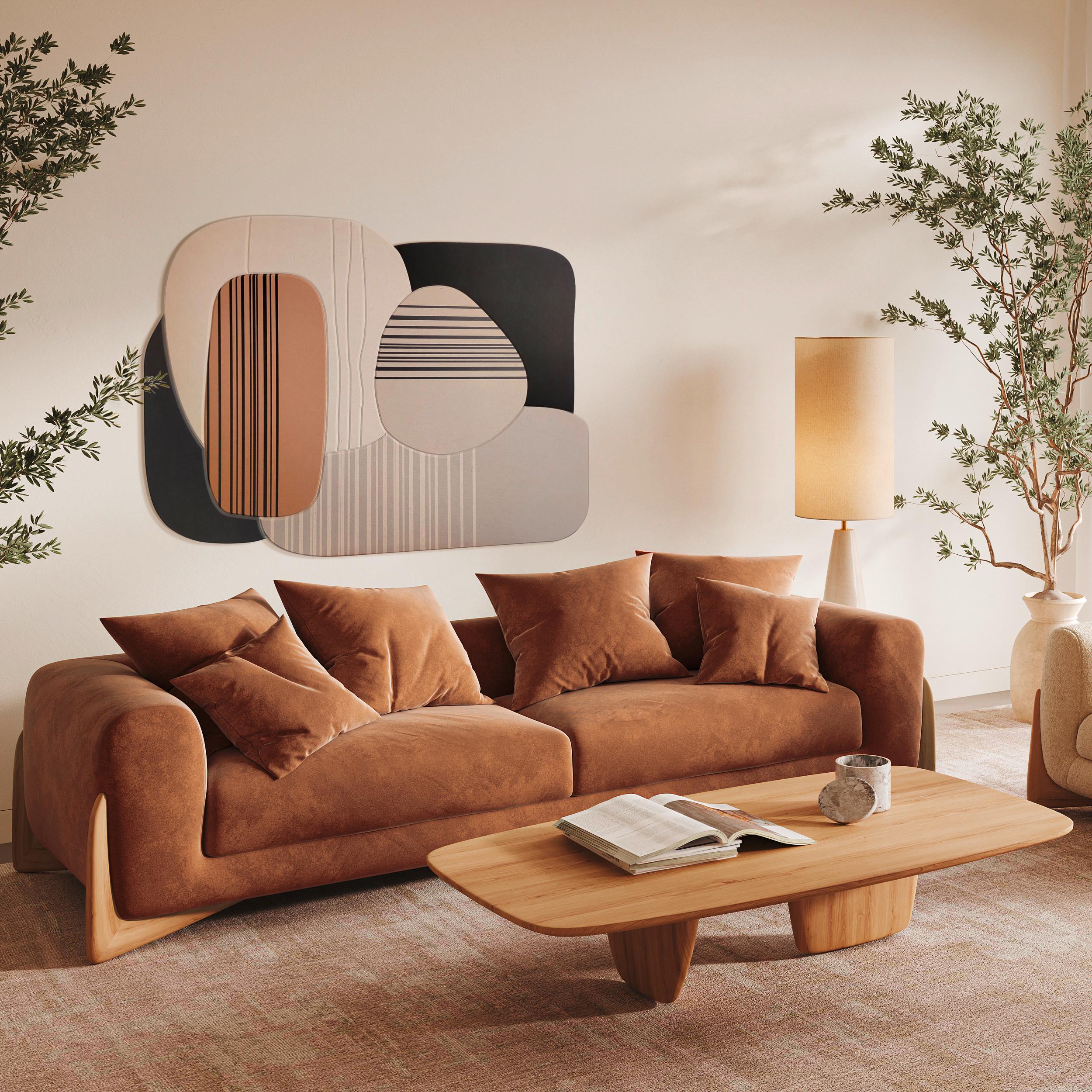Akustický panel MARLA - čierna/béžová, textil (120/90cm) - Mömax