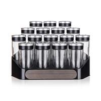 Regál na koření 16 kořeniček + stojan - Basics (19.5/19.5/27cm)
