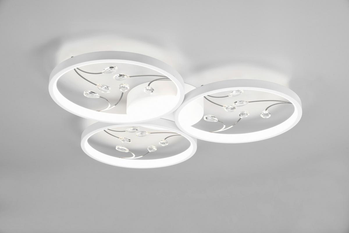 LED-Deckenleuchte Groovy Ø 62 cm, 3-Fach Schaltbar - Weiß, Design, Metall (62/6cm) - Trio Leuchten