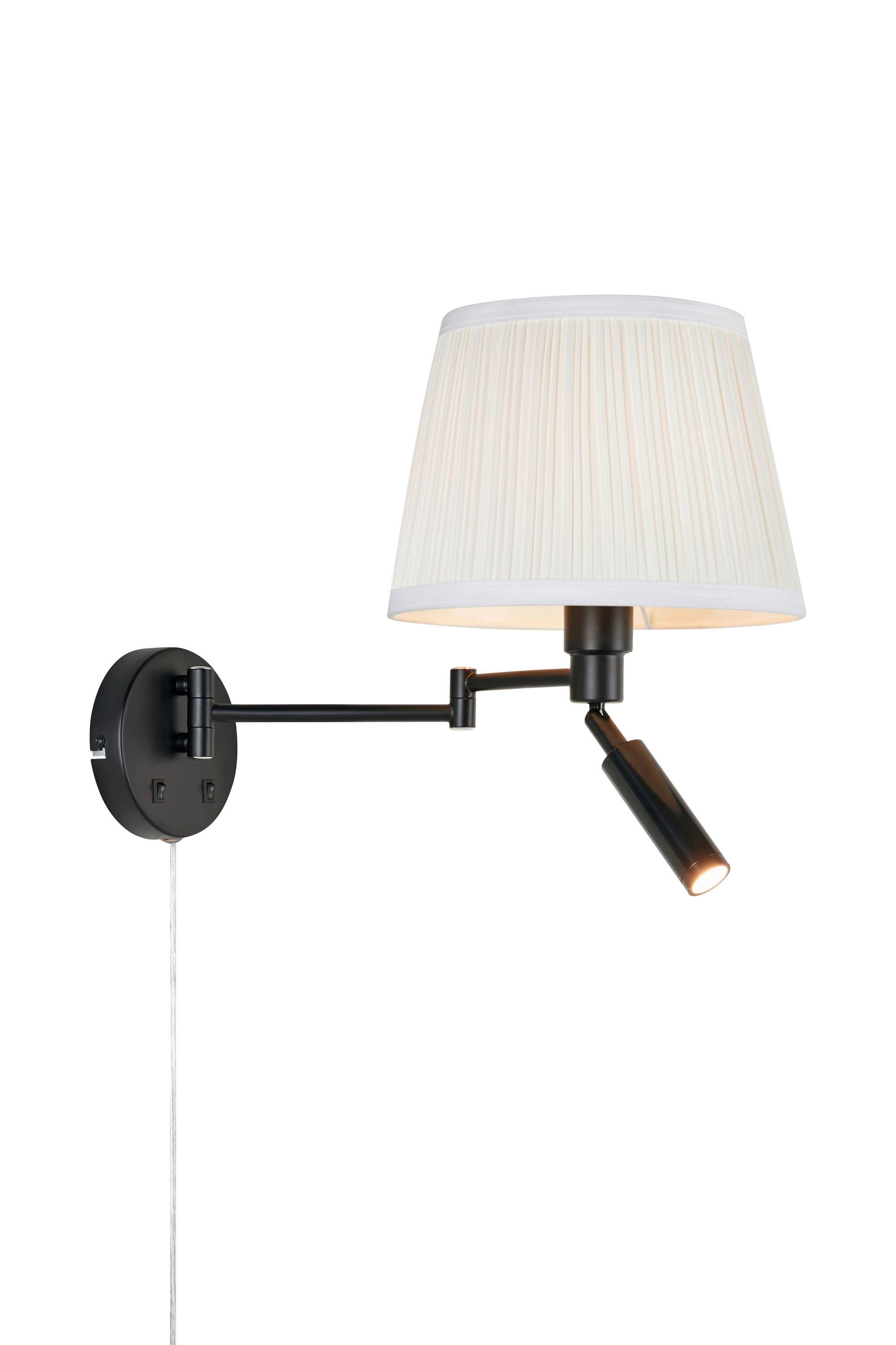 Wandleuchte Pivot Wall 2l Offwhite/Black - Schwarz, Design, Metall (25/32/42,5cm) - Markslöjd