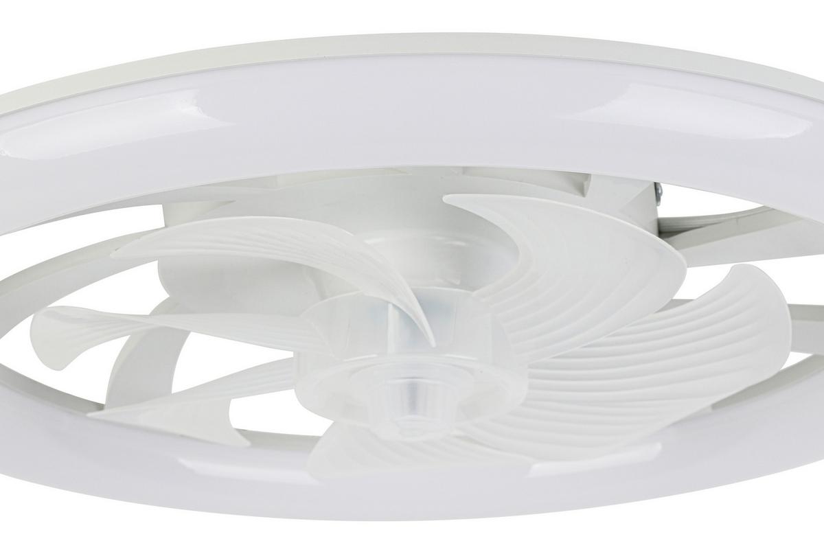 Deckenventilator Carl - Weiß, Basics, Kunststoff (48/12cm) - Luca Bessoni