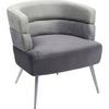 Cocktailsessel Sandwich Grau - Silberfarben/Hellgrau, Trend, Holzwerkstoff/Textil (65/74/64cm) - Kare-Design