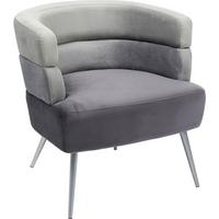 Cocktailsessel Sandwich Grau - Silberfarben/Hellgrau, Trend, Holzwerkstoff/Textil (65/74/64cm) - Kare-Design